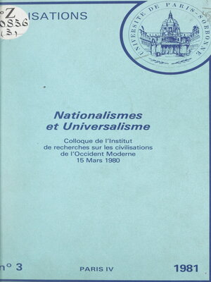 cover image of Nationalismes et universalisme